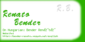 renato bender business card